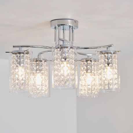 Endon Semi flush Lighting - First Light Direct - Light Fittings and LED Light Bulbs