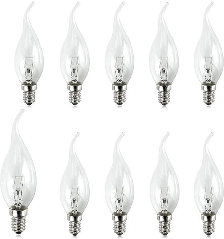 Halogen Energy Saving Bent Tipped Candles - First Light Direct - Light Fittings and LED Light Bulbs