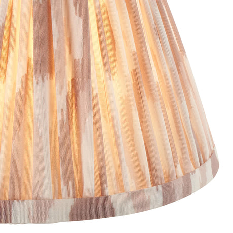 Endon Lighting - 113223 - Endon Lighting 113223 Ikat 1lt Shade Indoor light fitting Neutral print fabric