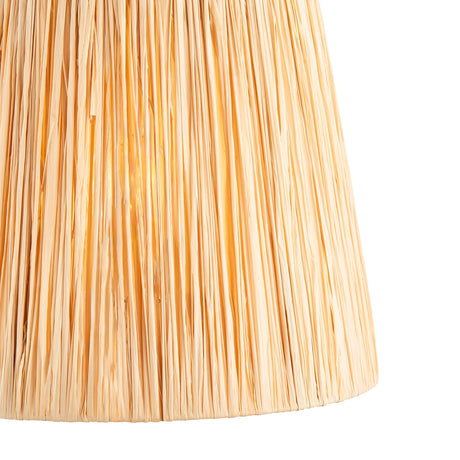 Endon Lighting - 113455 - Endon Lighting 113455 Raffia 1lt Shade Indoor light fitting Natural raffia & matt black