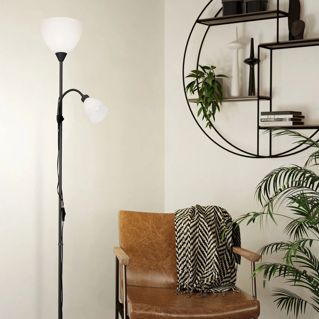 EGLO - 74045 - Eglo Basic Montanini-E Modern Eco Friendly Black Steel Floor Lamp MONTANINI-E part number - 74045