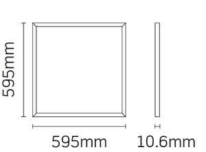 JCC Lighting JC080105 Skytile 600x600mm 30W IP44 4000K 3000lm Tp(a) UGR <19 1-10V    