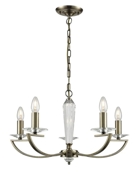 Franklite - FL2242/5 - Franklite FL2242/5 Pendant Artemis 5 light Fitting