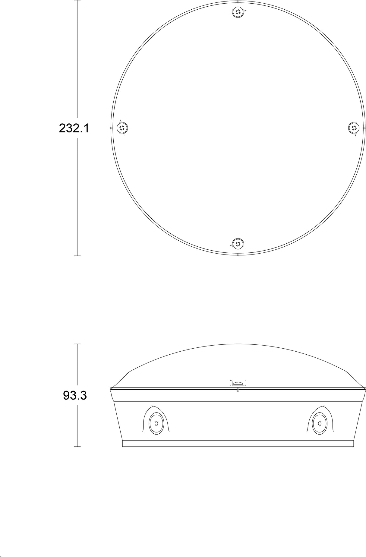 JCC Lighting JC070300 RadiaLED Rapid Pro 8/12W IP65 3000/4000/5700K 274­Ø WH rim     