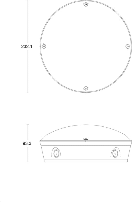 JCC Lighting JC070300 RadiaLED Rapid Pro 8/12W IP65 3000/4000/5700K 274­Ø WH rim     