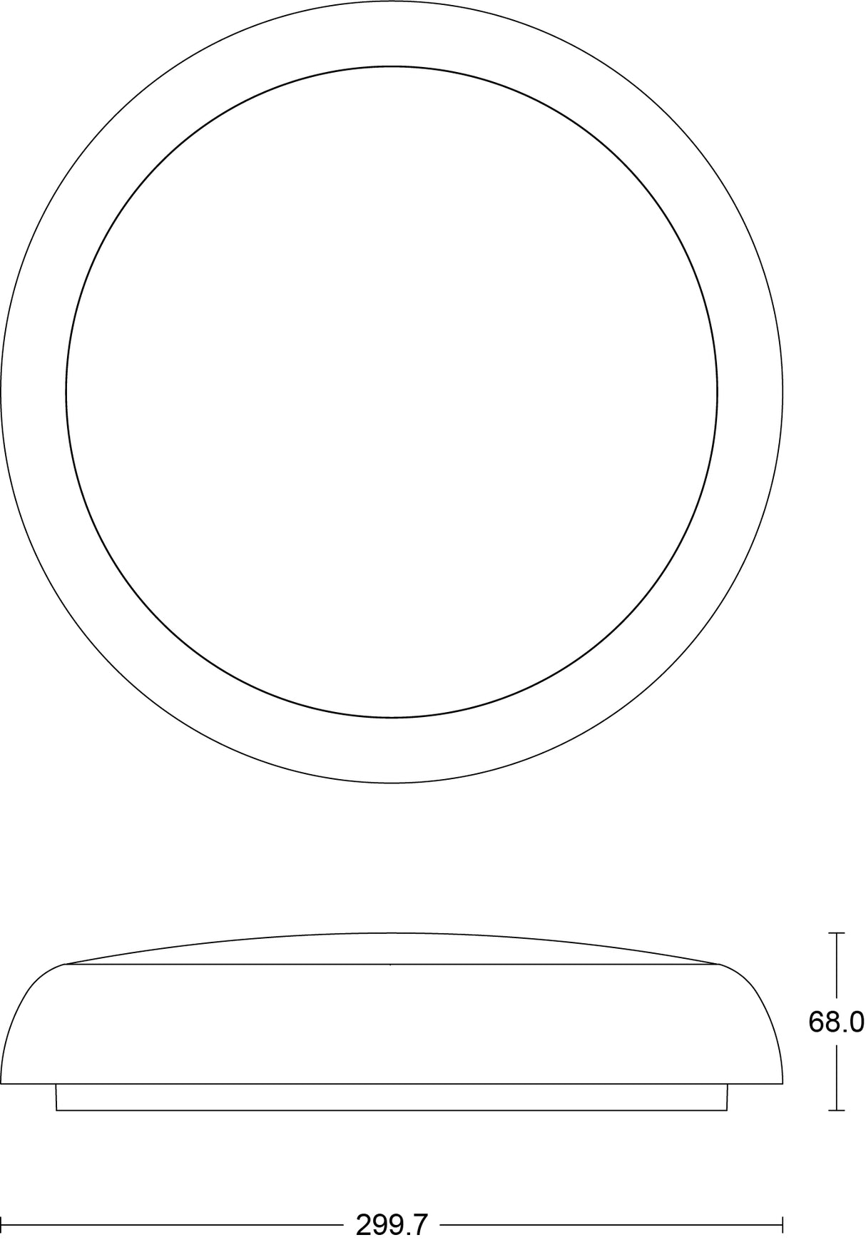 JCC Lighting JC070266 RadiaLED Rapid Pro Slim 12/18W IP65 3000/4000/5700K 300­Ø WH rim     