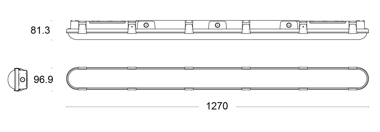 JCC Lighting JC180023/DALI ToughLED™ Pro 1200mm 4ft Twin 38W IP66 4000K DALI FR 