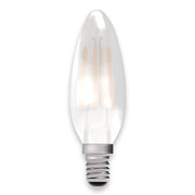 British Electric Lamps - FL-CP-L4SET/BCC/DIM 45X110 BEL - British Electric Lamps British Electric Lamps Bell LED Tubular Lamp Clear 240V 4W (40W) B22d 2700K Dimmable B22d Bayonet BC 2700K Very Warm White