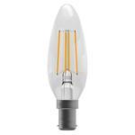 British Electric Lamps - FL-CP-LCND4BCCW/DIM BELL - British Electric Lamps 4W (40W) LED Filament Clear Candle BC 4000K Dimmable - Manufacturers part Number = 60114EAN Number =