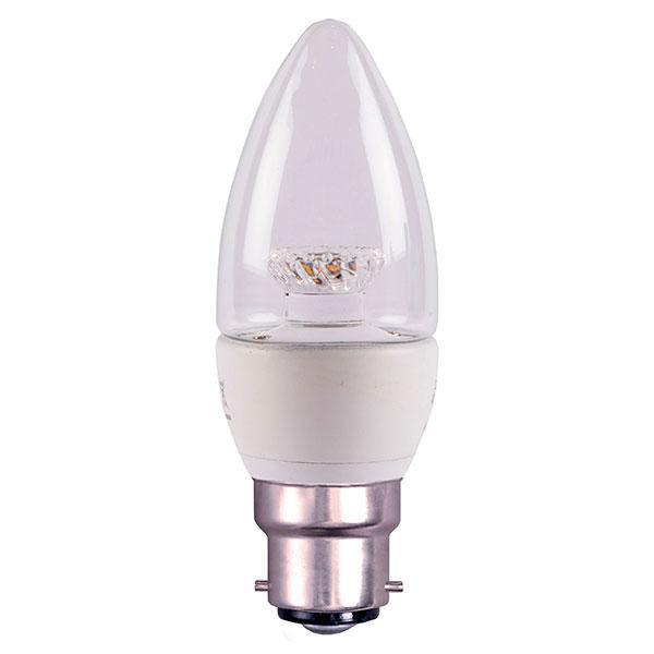 British Electric Lamps - FL-CP-LGS1SES/C86 BEL - British Electric Lamps BELL LED Chandelier Candle 1W 2700K E14 Small Edison Screwed Cap Clear 22x86mm