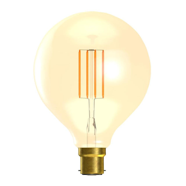 British Electric Lamps Limited - FL-CP-L3.3RND125BCG/UWW/DIM BEL - British Electric Lamps Limited 60805 LED Vintage 125mm Globe 3.3W (35W eqv.) BC Gold 2200K Dimmable EAN - 5013588608051