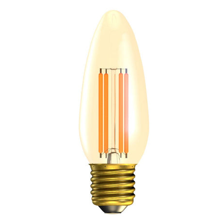 British Electric Lamps Limited - FL-CP-LCND3.3ESGUWW BEL - British Electric Lamps Limited 60810 LED Vintage Candle 3.3W (35W eqv.) ES Gold 2200K BEL EAN - 5013588608105