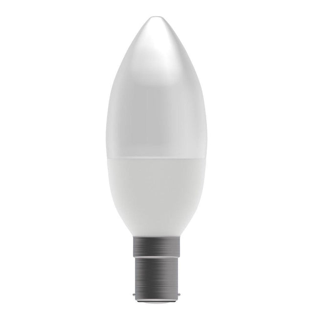 British Electric Lamps Limited - FL-CP-LCND3.9SBCOVWW/DIM BEL - British Electric Lamps Limited 60517 LED Candle 3.9W (40W eqv.) B15d 2700K Opal Dimmable Bell EAN - 5013588605173