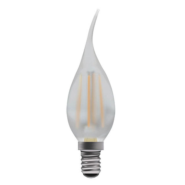 British Electric Lamps Limited - FL-CP-LCV3.3SESOVWW/DIM BEL - British Electric Lamps Limited 60730 LED Filament Bent Tip Candle 3.3W (40W eqv.) SES Opal 2700K Dimmable EAN - 5013588607306