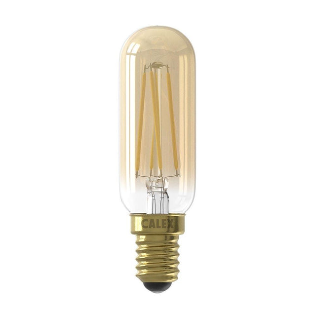 Calex - FL-CP-L3.5SET/SESG/DIM 25X85 CALX - Calex Tubular Lamps Part Number 1101004100 LED Filament Tubular Lamp 3.5W (25W eq.) SES 25x85mm Gold 2100K Dimmable Calex