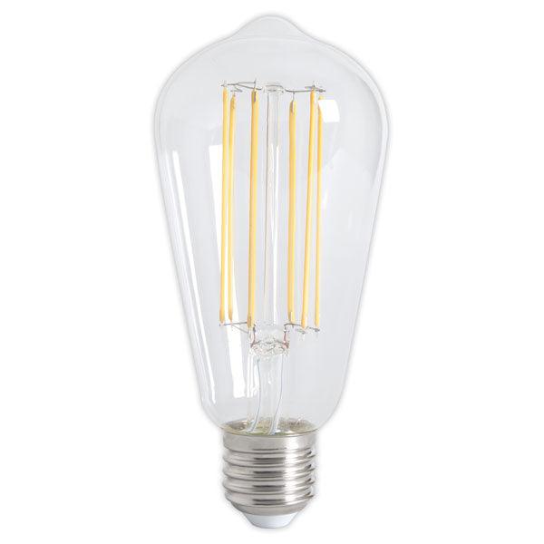 Calex - FL-CP-LSQ3.5ESC/DIM CLX - Calex Calex LED ST64 Part Number 1101001600 Calex LED Full Glass Long Filament Rustik Lamp 240V 3.5W E27 ST64 Clear 2300K Dimmable