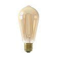 Calex - FL-CP-LSQ4.5ESG/DIM CLX - Calex Calex LED ST64 Part Number 1101002100 LED Full Glass Long Filament Rustik Lamp 4.5W (40W eq.) E27 ST64 Gold 2100K Dimmable