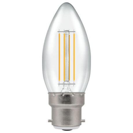 Crompton Lamps - FL-CP-LCND4.2BCCVWW CRO - Crompton Lamps Crompton LED Candles Part Number 15678 <p>LED Filament Candle 4.2W (40W eqv.) B22d Clear 2700K Crompton</p>