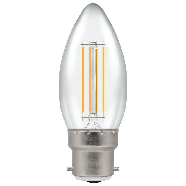 Crompton Lamps - FL-CP-LCND4.2BCCVWW CRO - Crompton Lamps Crompton LED Candles Part Number 15678 <p>LED Filament Candle 4.2W (40W eqv.) B22d Clear 2700K Crompton</p>