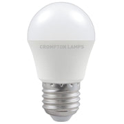 Crompton Lamps - FL-CP-LRND45ESO/5.5VWW CRO - Crompton Lamps Crompton LED 45mm Rounds Part Number 11519 Crompton LED 45mm Round Thermal Plastic 5.5W ES 2700K Very Warm White Opal