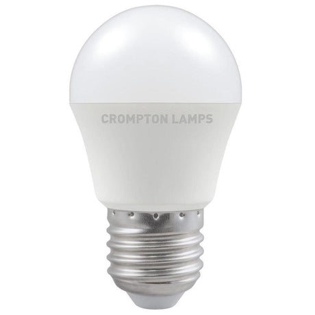 Crompton Lamps - FL-CP-LRND45ESO/5.5VWW CRO - Crompton Lamps Crompton LED 45mm Rounds Part Number 11519 Crompton LED 45mm Round Thermal Plastic 5.5W ES 2700K Very Warm White Opal