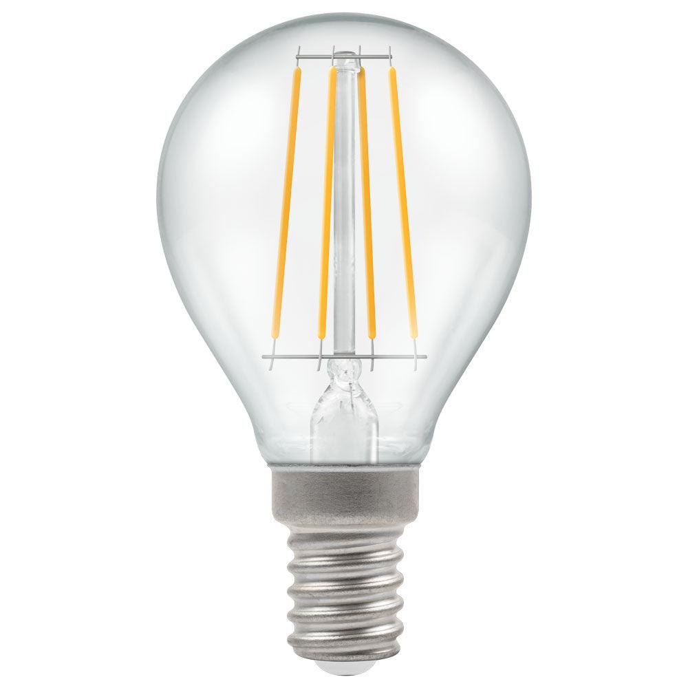 Crompton Lamps Ltd - FL-CP-LRND45SESC/5VWW/DIM CRO - Crompton Lamps Ltd 7246 LED Filament Round Clear Dimmable 5W 240V 2700k SES-E14 EAN - 5055579307246