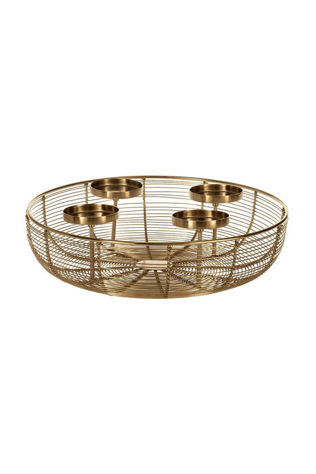 EGLO - 427163 - EGLO Hagony 4-Piece Candleholder With Gold Wireframe Bowl HAGONY part number - 427163