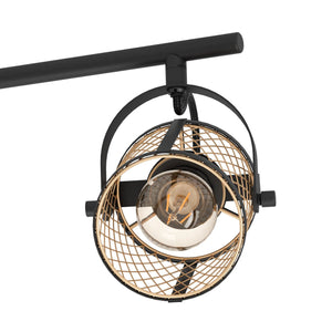 EGLO - 43533 - Eglo Dellow 3 Light Black Steel Lattice Style Adjustable Wall or Ceiling Spotlight DELLOW part number - 43533