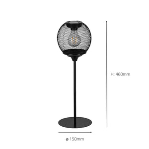 EGLO - 48965 - EGLO Z_Solar Black Steel Mesh LED Table Lamp Z_SOLAR part number - 48965