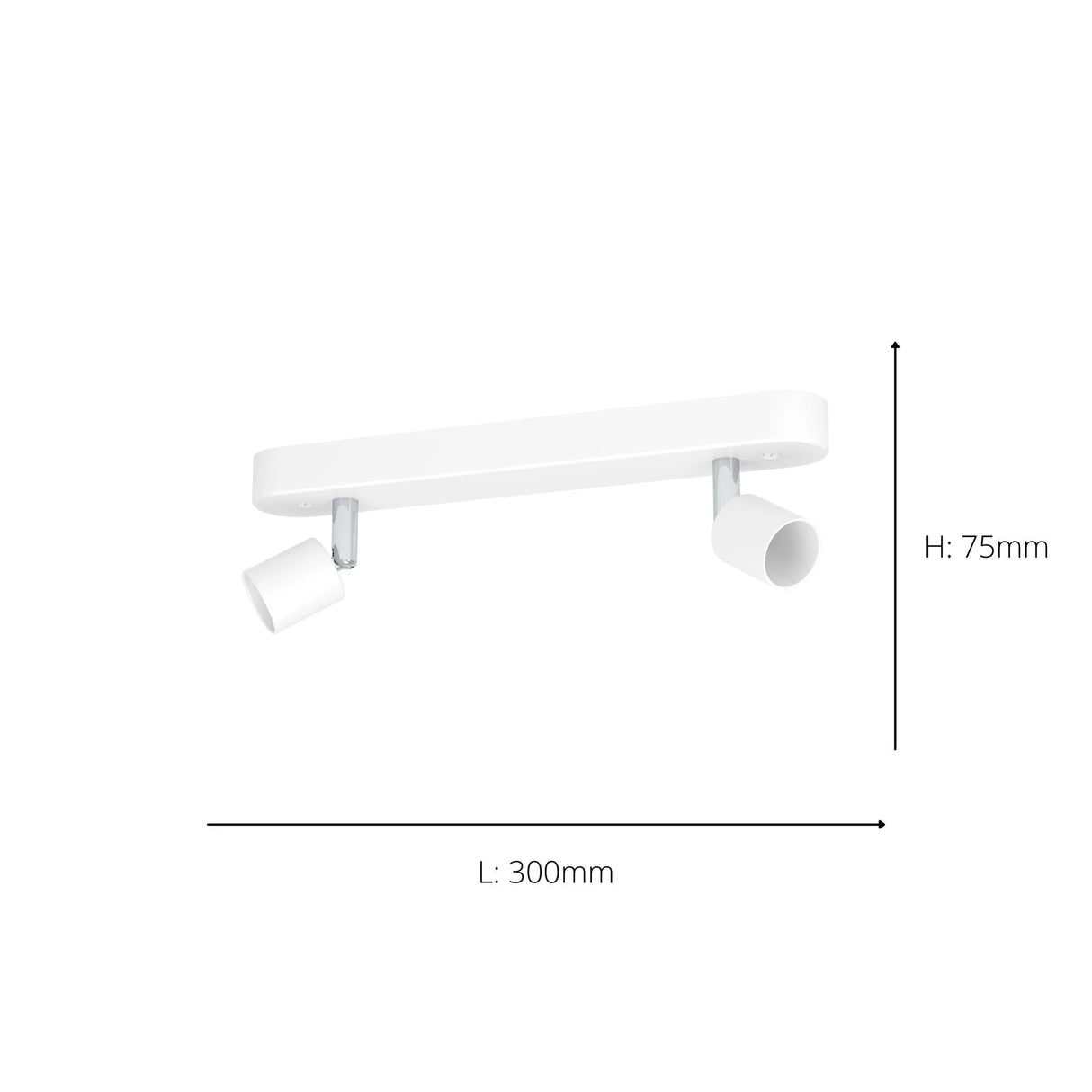 EGLO - 74004 - Eglo Basic Stecci-E White Plastic Eco Friendly 2 Light Spotlight STECCI-E part number - 74004