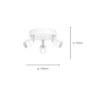 EGLO - 74005 - Eglo Basic Stecci-E White Plastic Eco Friendly 3 Light Spotlight STECCI-E part number - 74005