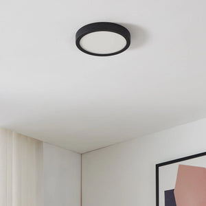 EGLO - 900108 - Eglo Fueva-Z Round Black Metal Smart Control Colour Changing LED Ceiling Light, (D) 21cm FUEVA-Z part number - 900108