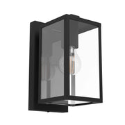 EGLO - 900288 - Eglo Budrone Modern Black Steel & Clear Glass Outdoor Wall Light BUDRONE part number - 900288