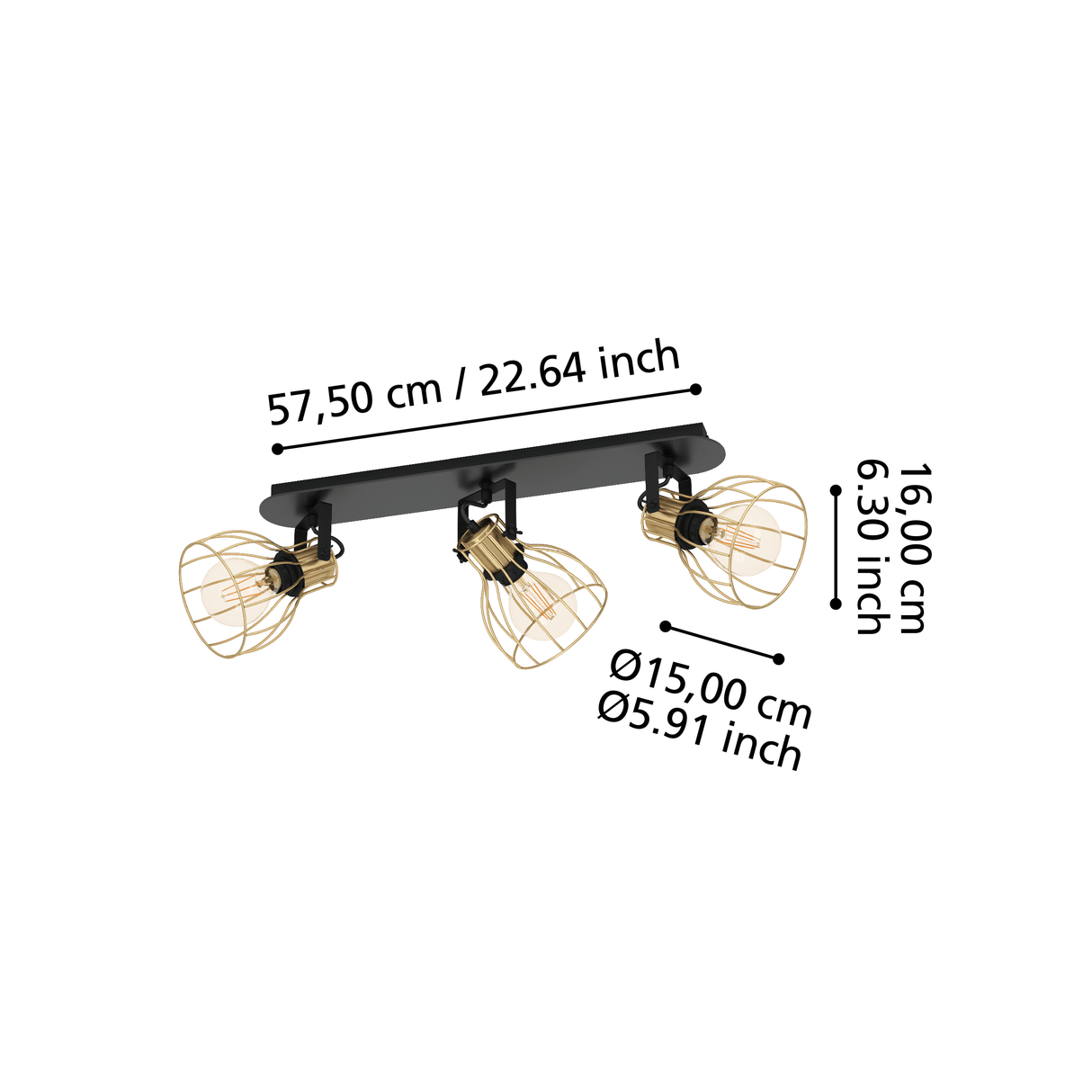 EGLO - 900384 - EGLO Lighting Indoor Spot SAMBATELLO - 900384 3X40W Warranty = 2 years