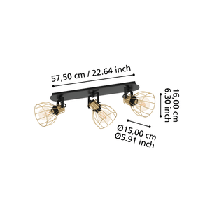 EGLO - 900384 - EGLO Lighting Indoor Spot SAMBATELLO - 900384 3X40W Warranty = 2 years