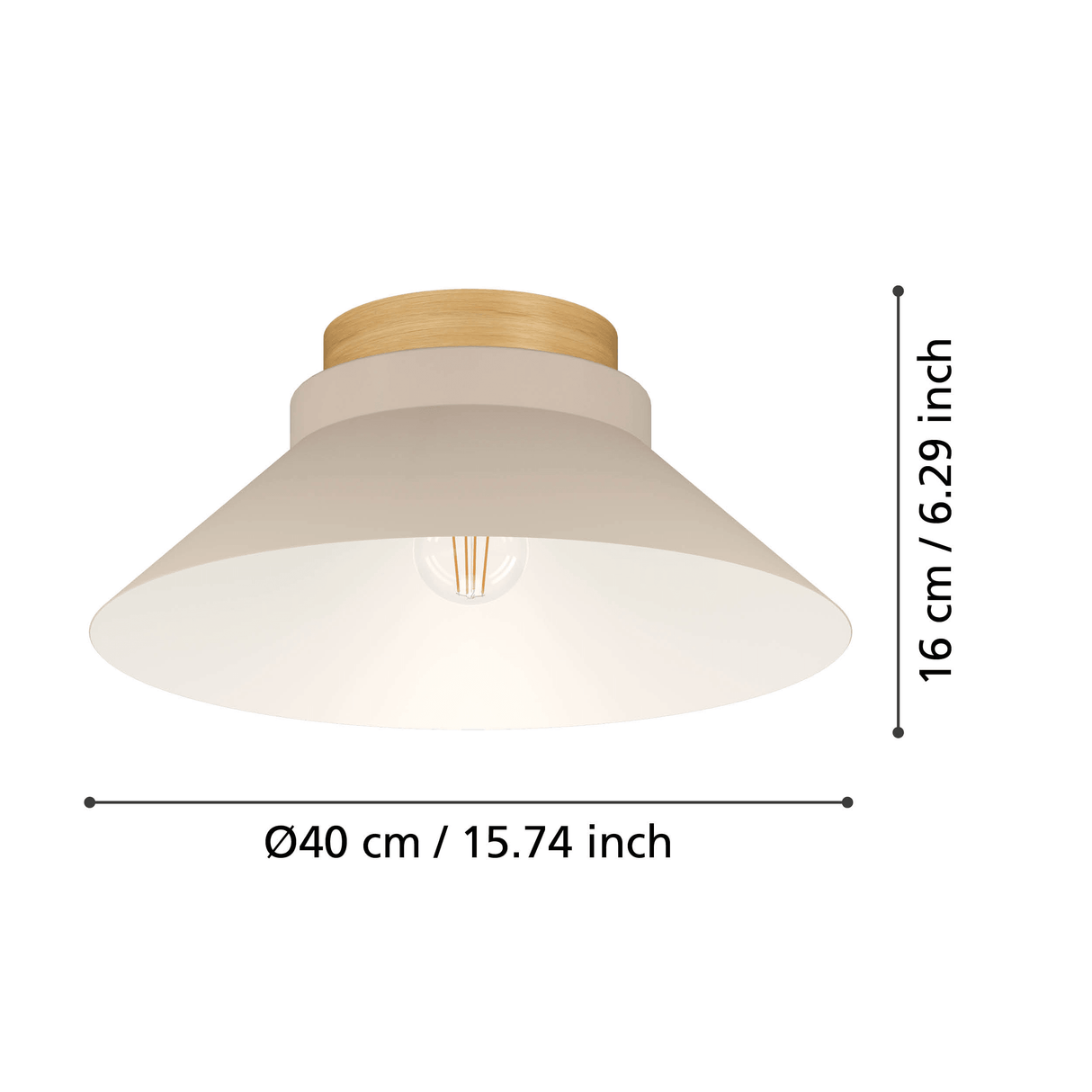 EGLO - 900736 - EGLO Lighting Indoor Ceiling Light Fitting MOHARRAS - 900736 1X40W Warranty = 2 years