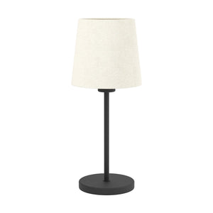 EGLO - 901264 - EGLO Febres Natural Fabric & Black Steel Contemporary Table Lamp FEBRES part number - 901264