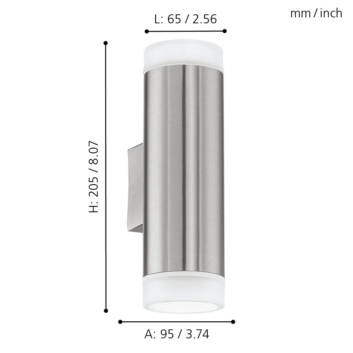 EGLO - 92736 - EGLO Lighting Outdoor Wall Light Fitting RIGA-LED - 92736 2X2,8W Warranty = 2 years / 5 years bulb