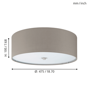 EGLO - 94919 - EGLO Lighting Indoor Ceiling Light Fitting PASTERI - 94919 3X25W Warranty = 2 years