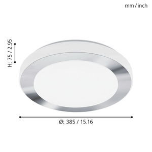 EGLO - 95283 - EGLO Lighting Indoor Wall/Ceiling Light Fitting LED CARPI - 95283 3X7,3W Warranty = 5 years