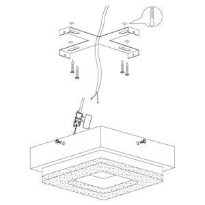 EGLO - 95655 - EGLO Lighting Indoor Wall/Ceiling Light Fitting FRADELO - 95655 1X3,2W Warranty = 5 years