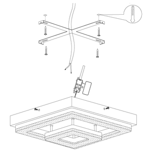 EGLO - 95659 - EGLO Lighting Indoor Ceiling Light Fitting FRADELO - 95659 4X2W Warranty = 5 years