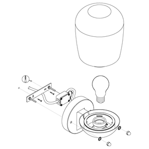 EGLO - 98701 - EGLO Lighting Outdoor Wall Light Fitting DONATORI - 98701 1X60W Warranty = 2 years