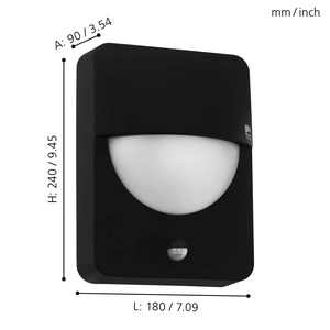 EGLO - 98705 - EGLO Lighting Outdoor Wall Light Fitting SALVANESCO - 98705 1X28W Warranty = 2 years