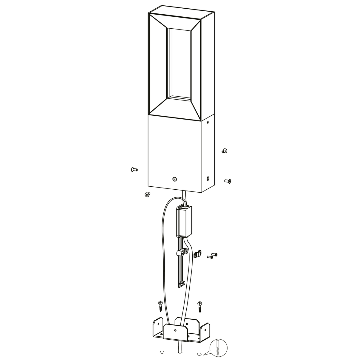 EGLO - 98727 - EGLO Lighting Outdoor Pedestal Light Fitting RIFORANO - 98727 2X5W Warranty = 5 years