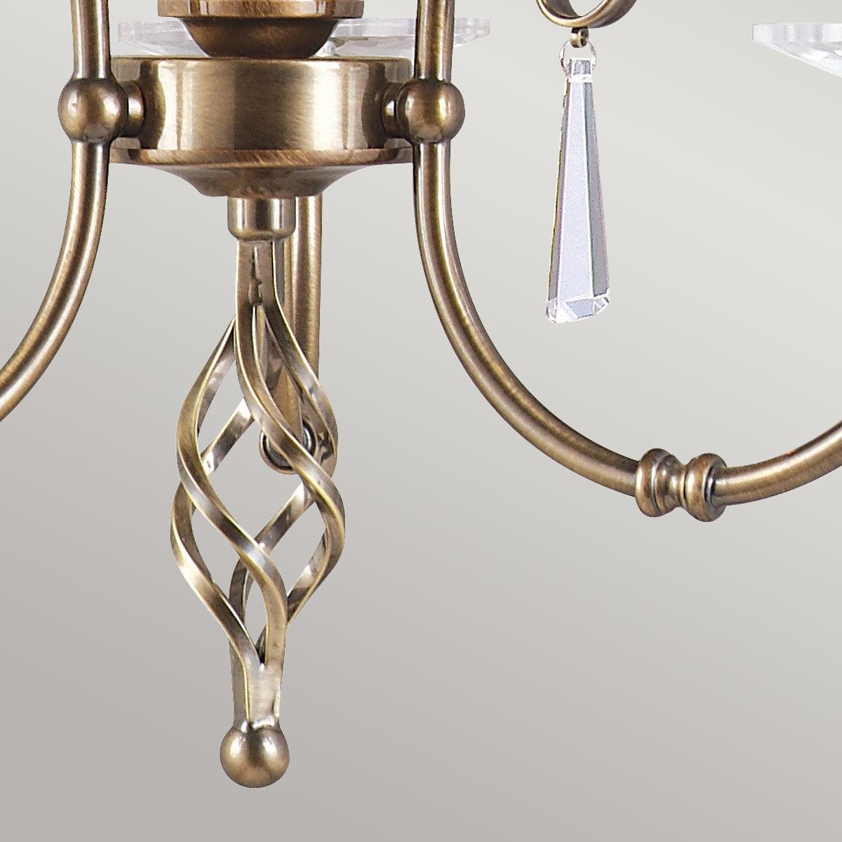 Elstead Lighting - AG3-AGED-BRASS - Elstead Lighting Chandelier from the Aegean range. Aegean 3 Light Chandelier Product Code = AG3-AGED-BRASS