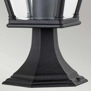 Elstead Lighting - BAYVIEW-3M-BK - Elstead Lighting Pedestal Lantern from the Bayview range. Bayview 1 Light Medium Pedestal Lantern Product Code = BAYVIEW-3M-BK