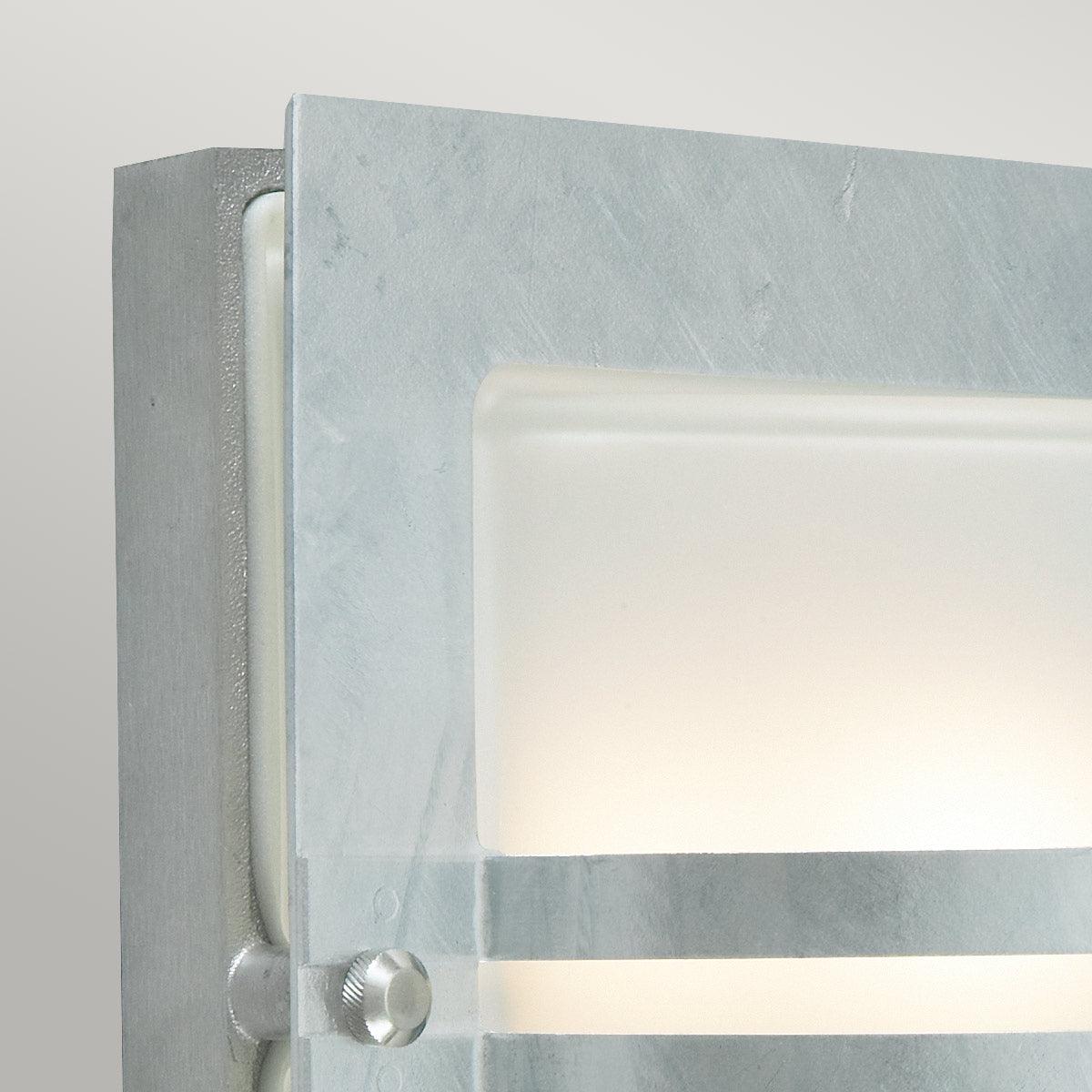 Elstead Lighting - BERN-E27-GAL-F - Norlys Outdoor Wall Light from the Bern range. Bern 1 Light Wall Lantern - Galvanised With Frosted Glass Product Code = BERN-E27-GAL-F