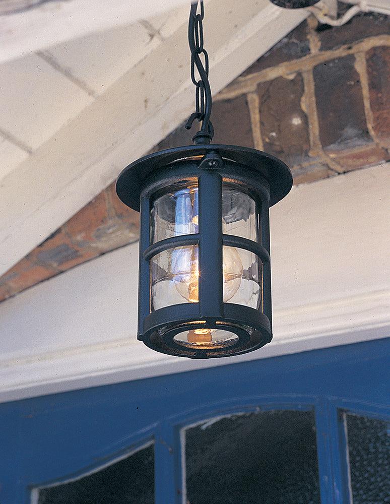 Elstead Lighting - BL21B-BLACK - Elstead Lighting Outdoor Hanging from the Hereford range. Hereford 1 Light Chain Lantern Product Code = BL21B-BLACK