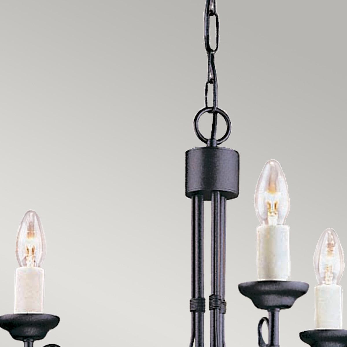 Elstead Lighting - CH3-BLACK - Elstead Lighting Chandelier from the Chartwell range. Chartwell 3 Light Chandelier Product Code = CH3-BLACK